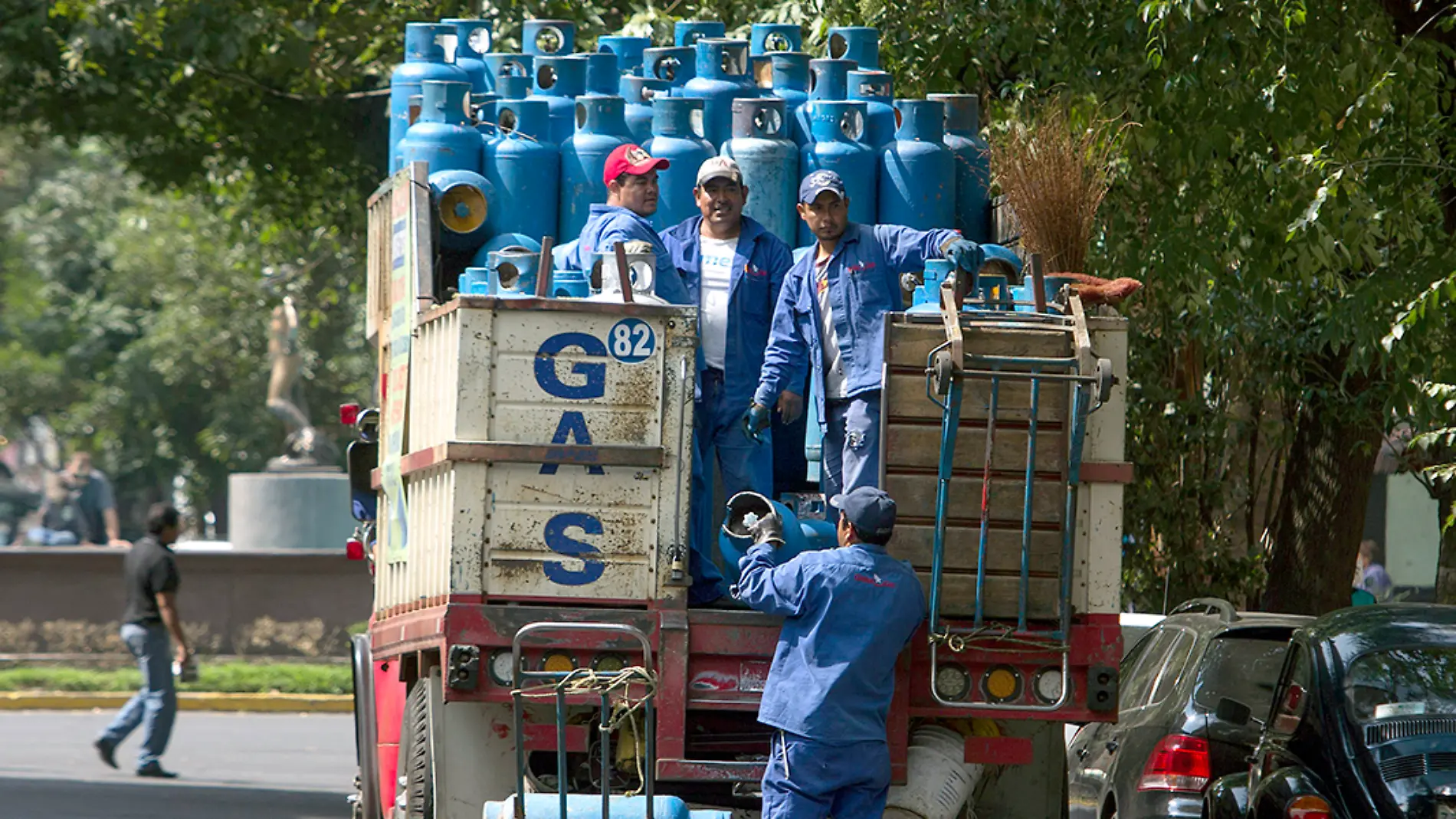 Reparto de cilindros de gas